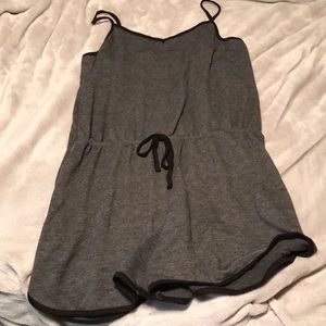 Gray casual romper shorts